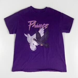 Prince When Doves Cry Tee Shirt Purple Rain Sz L Prince Estate Rock Tee